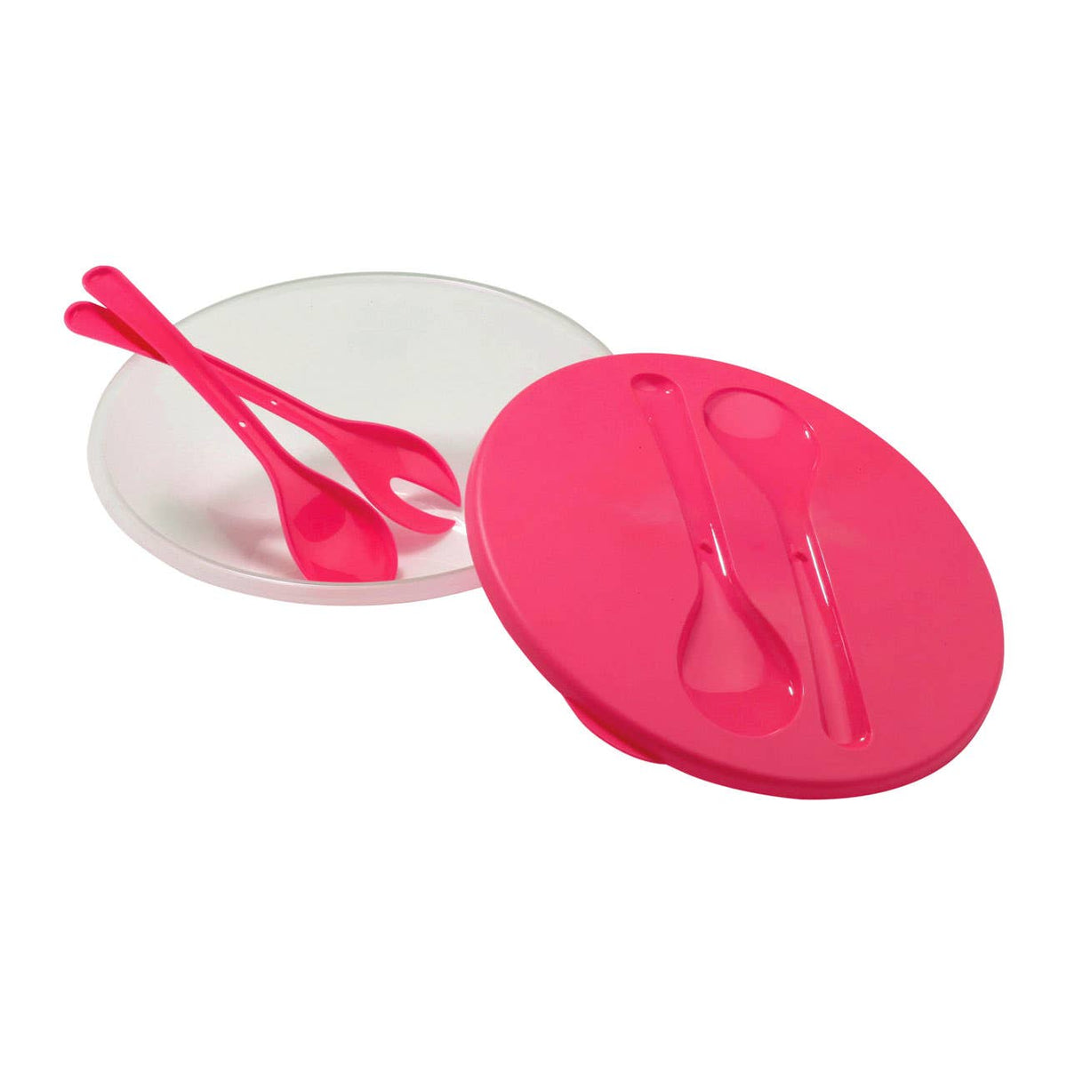 Plastic Container Salad with Pink Lid