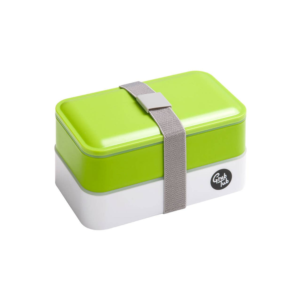 Grub Tub Green and White Stackable  Lunch Box