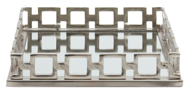 Rhoda Square Nickel Finish Mirror Tray