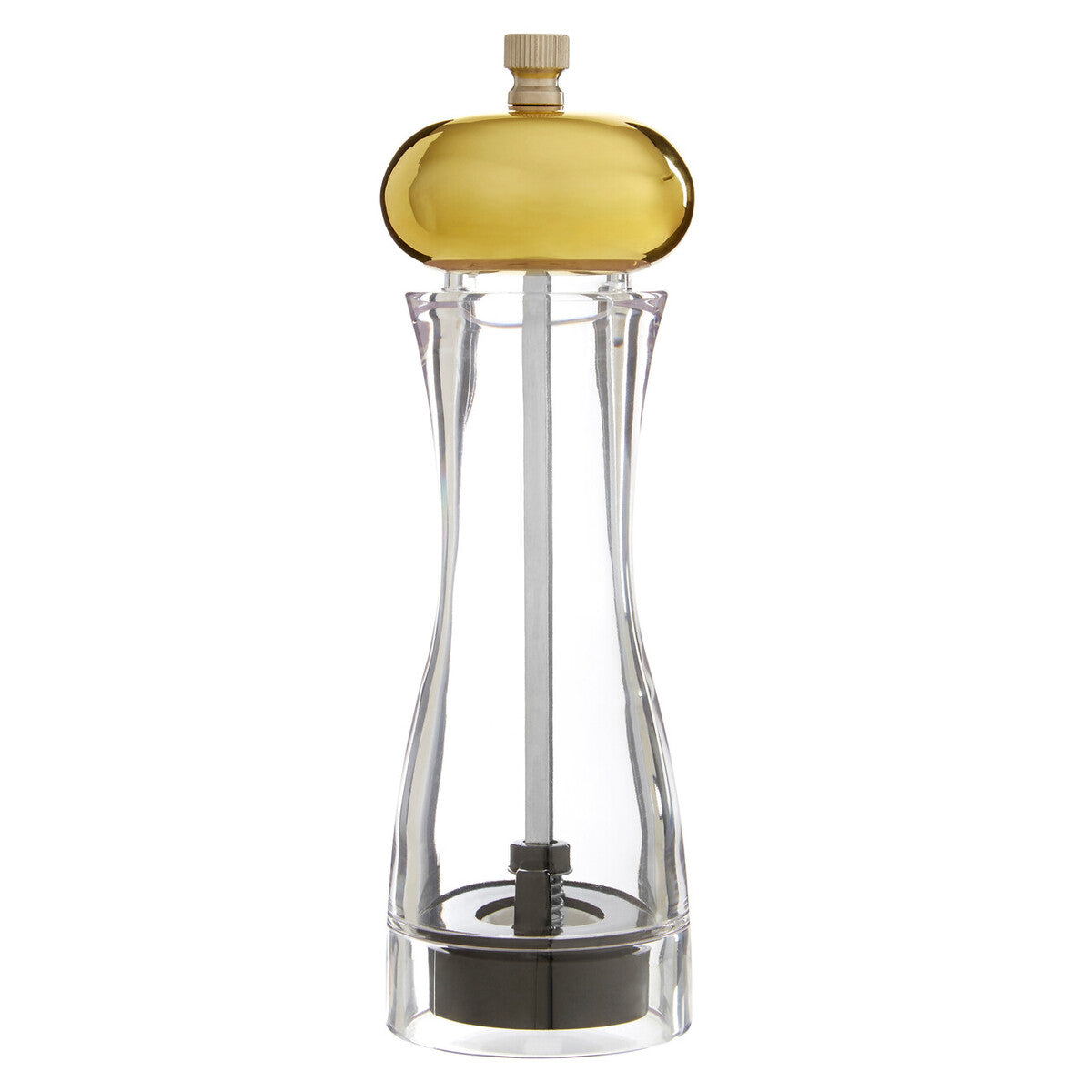 Cody Clear Small Salt or Pepper Mill with Gold Top