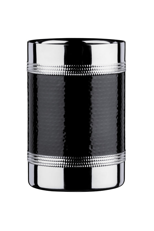 Bottle Cooler With Hammered Black Band