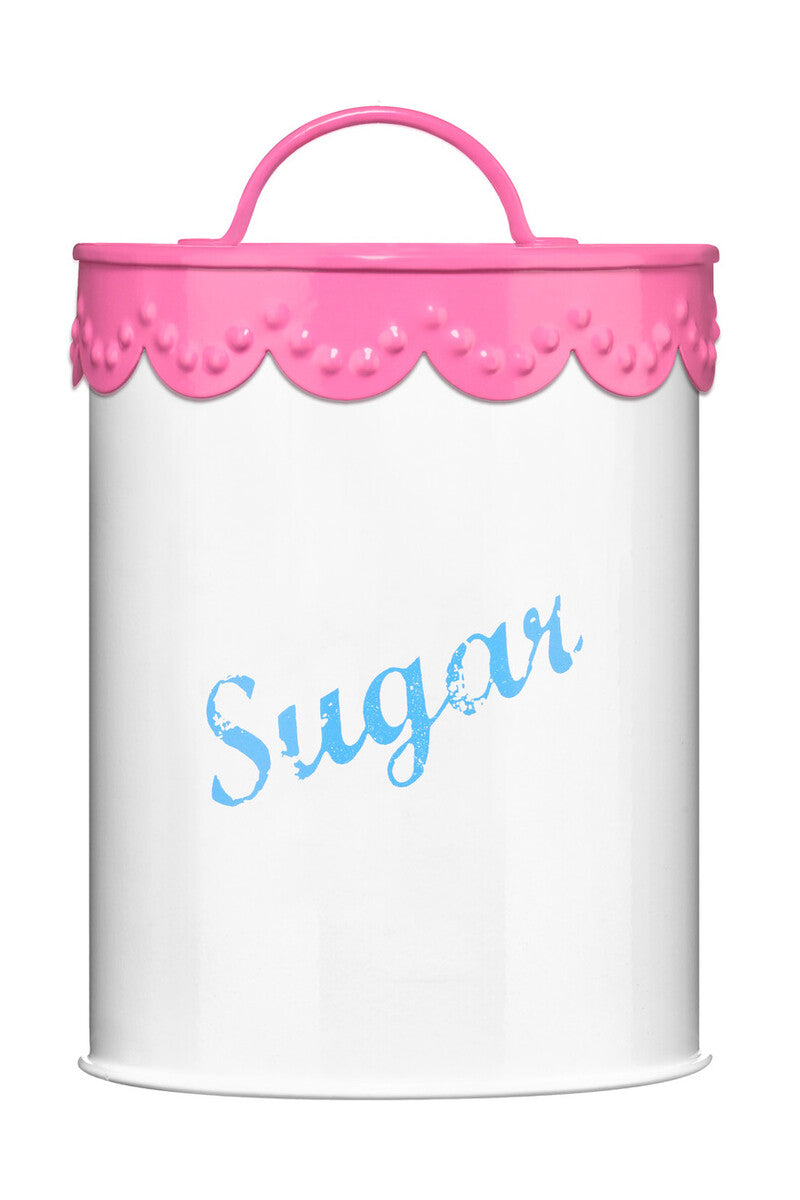 Pink Lace Sugar Canister