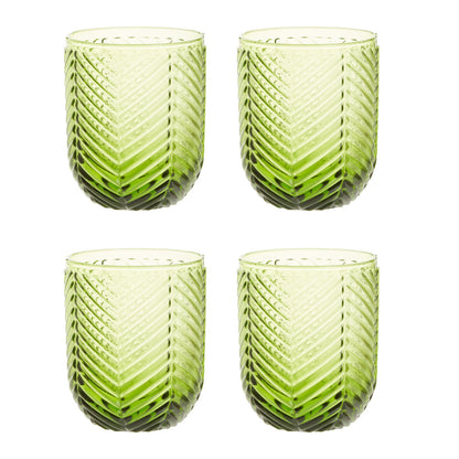 Fleur Set Of Four Green Tumblers