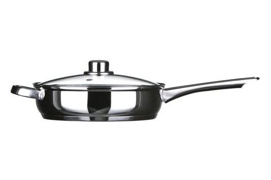 Crosse 24cm Stainless Steel Non Stick Frypan With Glass Lid