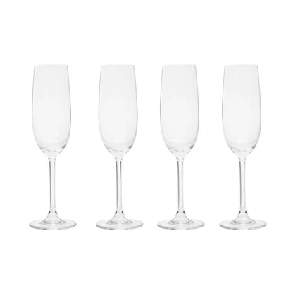 Ada Set Of 4 Crystal Champagne Glasses