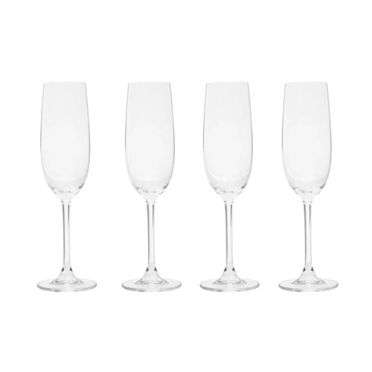 Ada Set Of 4 Crystal Champagne Glasses
