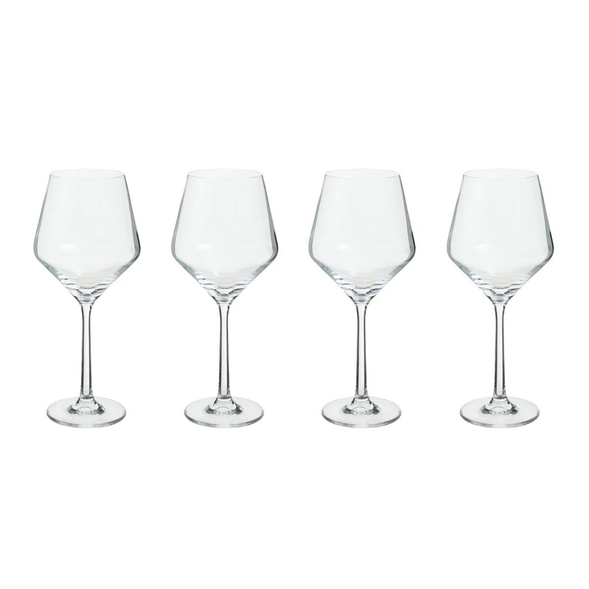 Ada Set Of 4 Crystal Burgundy Glasses