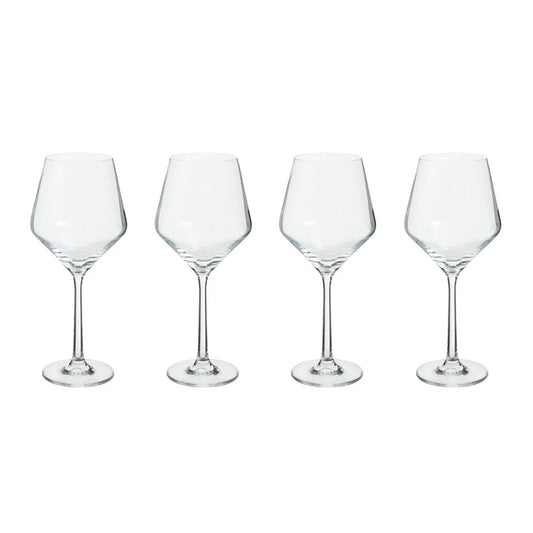 Ada Set Of 4 Crystal Burgundy Glasses