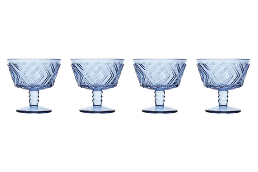 Juno Set of 4 Blue Dessert Dishes