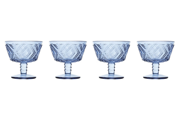 Juno Set of 4 Blue Dessert Dishes