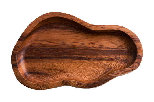 Kora Acacia Wood Small Organic Shape Serving Plate and Tray