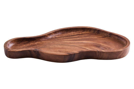 Kora Acacia Wood Large Organic Shape Serving Plate and Tray