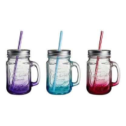 Bocal Assorted Coloured Mason Square Jar Mug