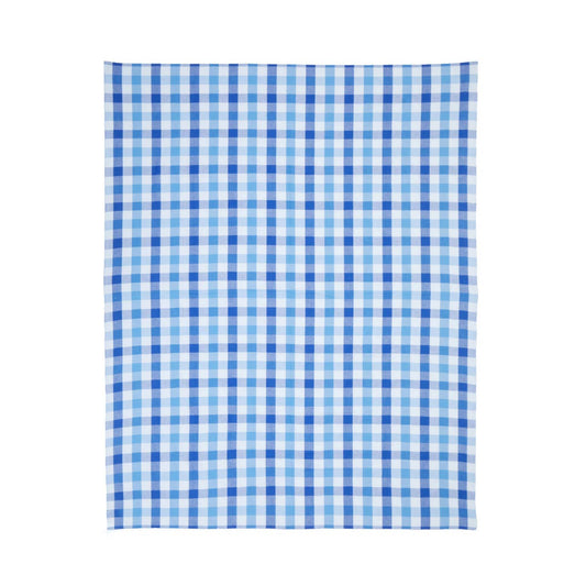 Thread and Loom Blue Check Tablecloth