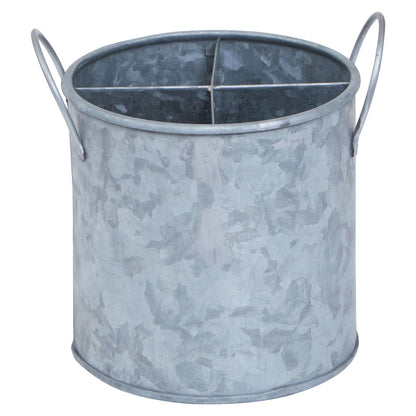 Drummond Four Section Galvanised Steel Cutlery Holder
