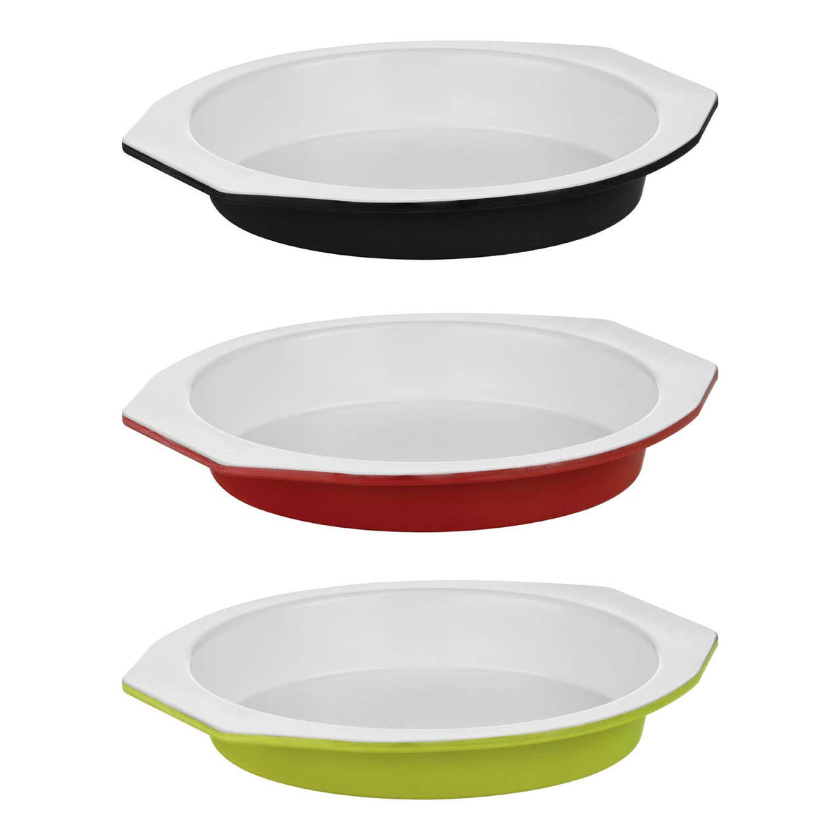 Ecocook Lime Green And White Metal Cake Tin