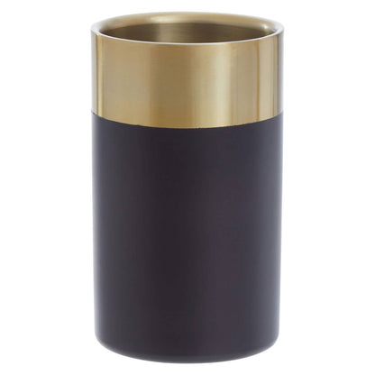 Mixology Gold Finish and Black Wine Cooler
