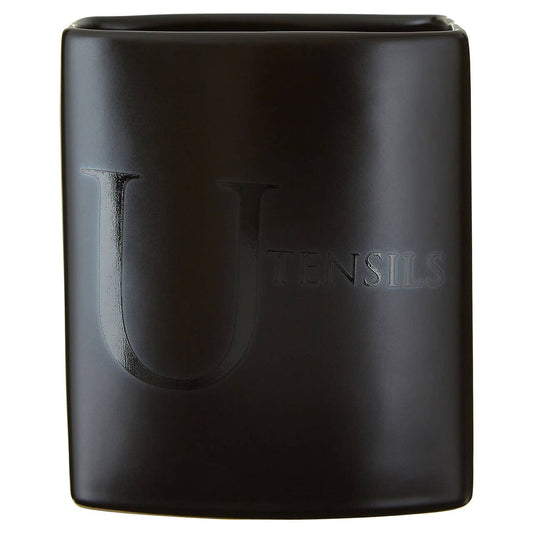 Black Text Utensil Holder