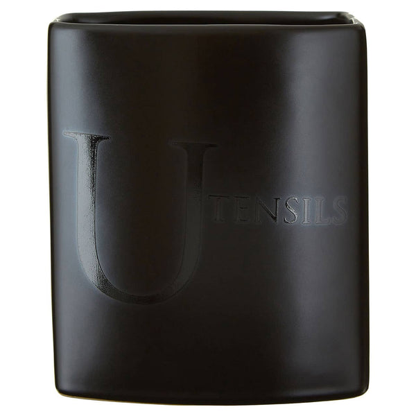 Black Text Utensil Holder