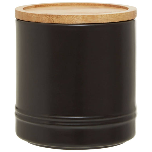 Fenwick Medium Black Stoneware Canister