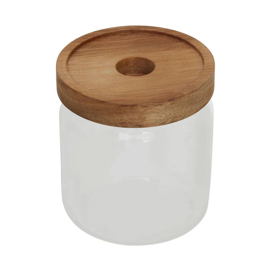 Freska Glass Storage Jar with Acacia Wood Lid 700ml