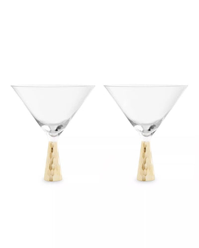Astrid Set Of Two Cocktail Glasses With Gold Finish Stem