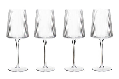 Eldon Set of Four Ribbed Wine Glasses MOB