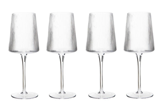 Eldon Set of Four Ribbed Wine Glasses MOB