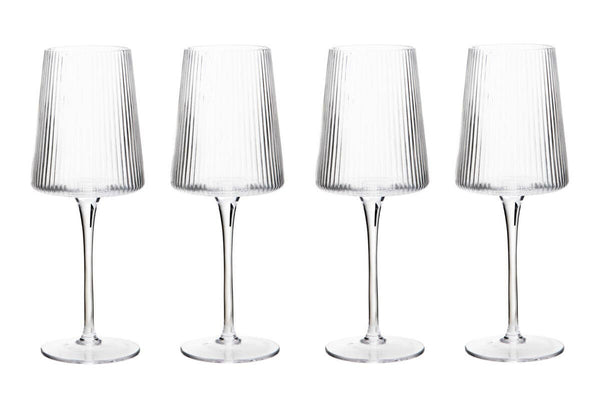 Eldon Set of Four Ribbed Wine Glasses MOB