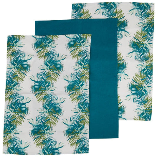 Winter Palm Set Of 3 Tea Towels