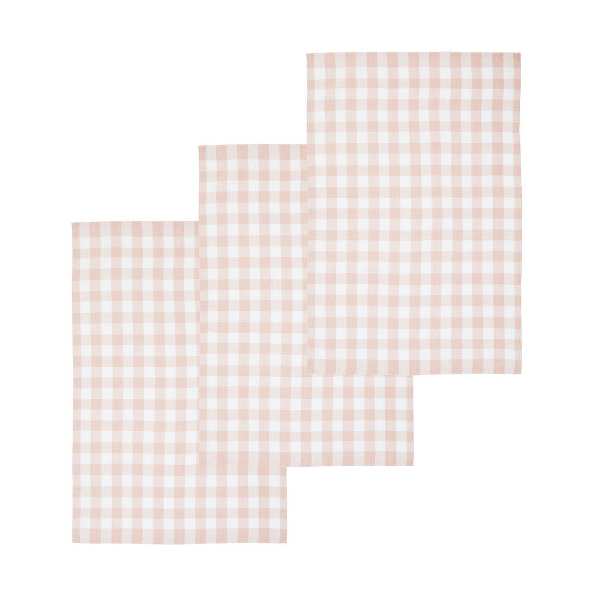 Doro Set Of Three Amber And White Tea Towels