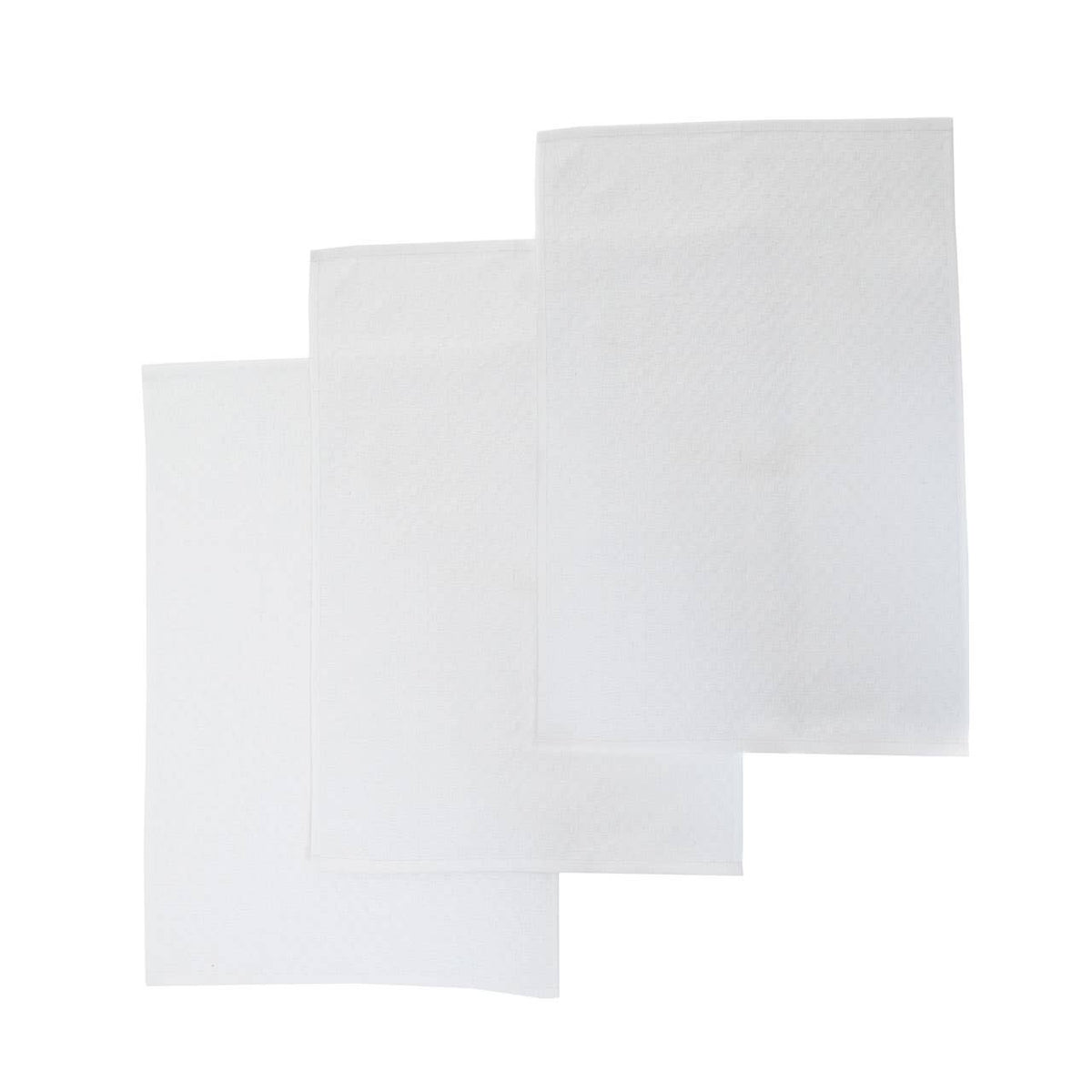 Doro Set Of 3 White Terry Tea Towels