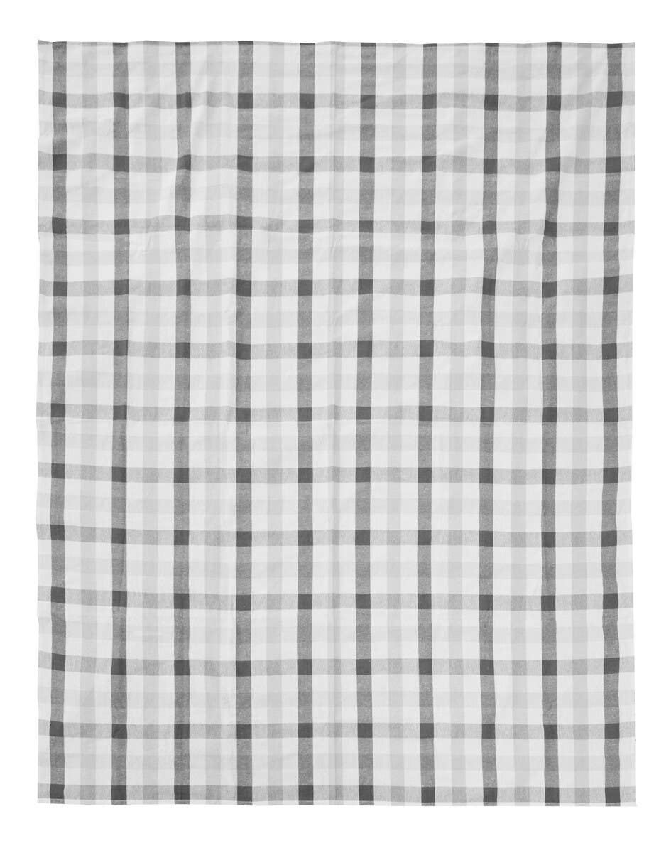 Thread and Loom Grey And Black Check Tablecloth