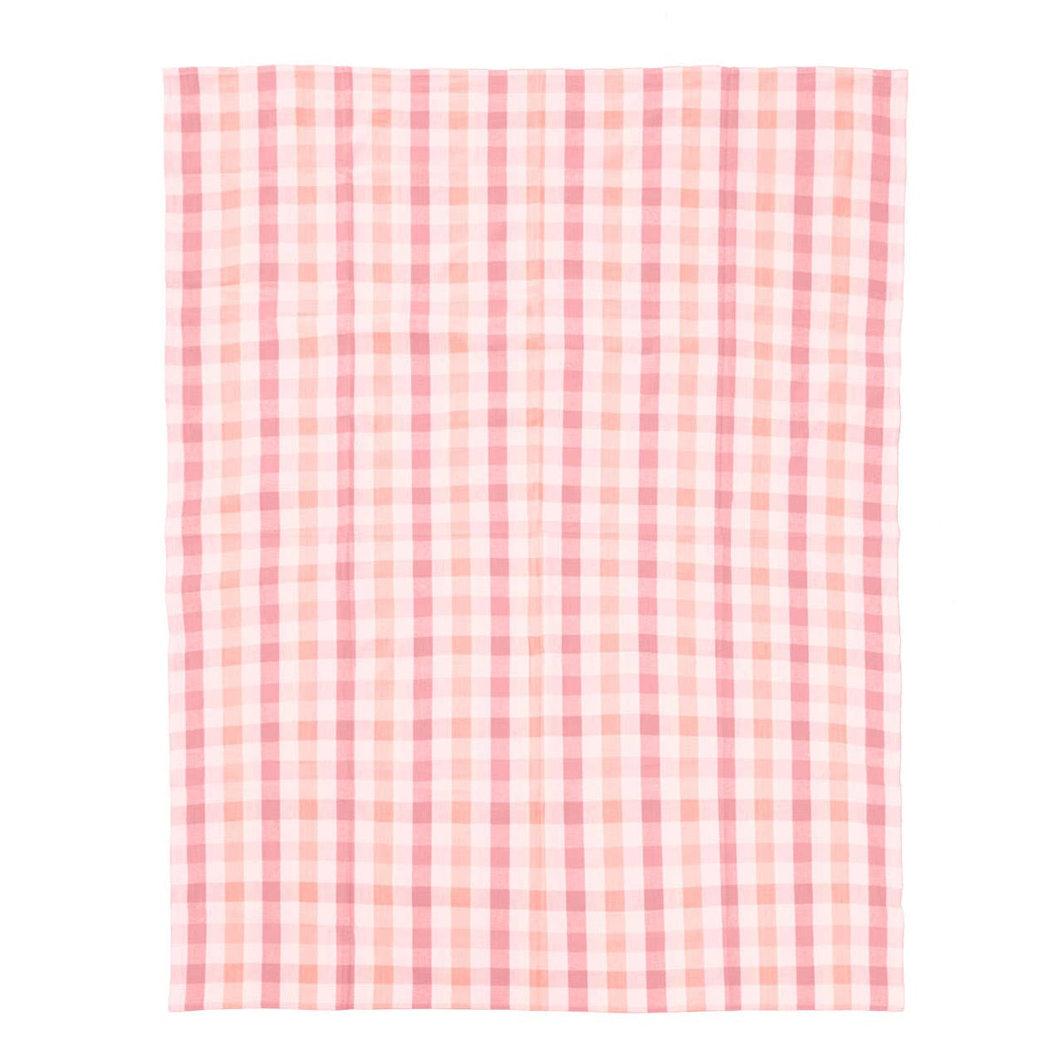 Thread and Loom Toasted Almond And Coral Check Tablecloth