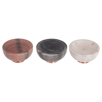 Monzaro Set Of 3 Marble Dipping Bowls