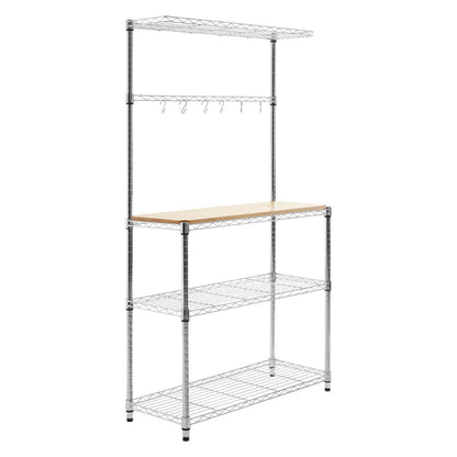 Frankfurt  4 Tier Shelf Unit with Hanging Rail