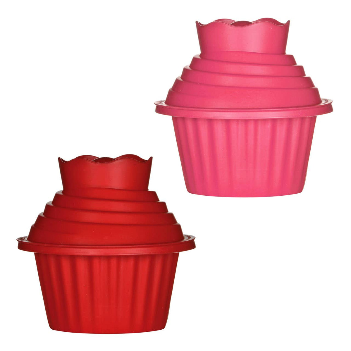 Hallie Giant Cupcake Silicone Mould Set - Hot Pink