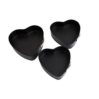 From Scratch Set Of Three Heart Shaped Springform Cake Tins
