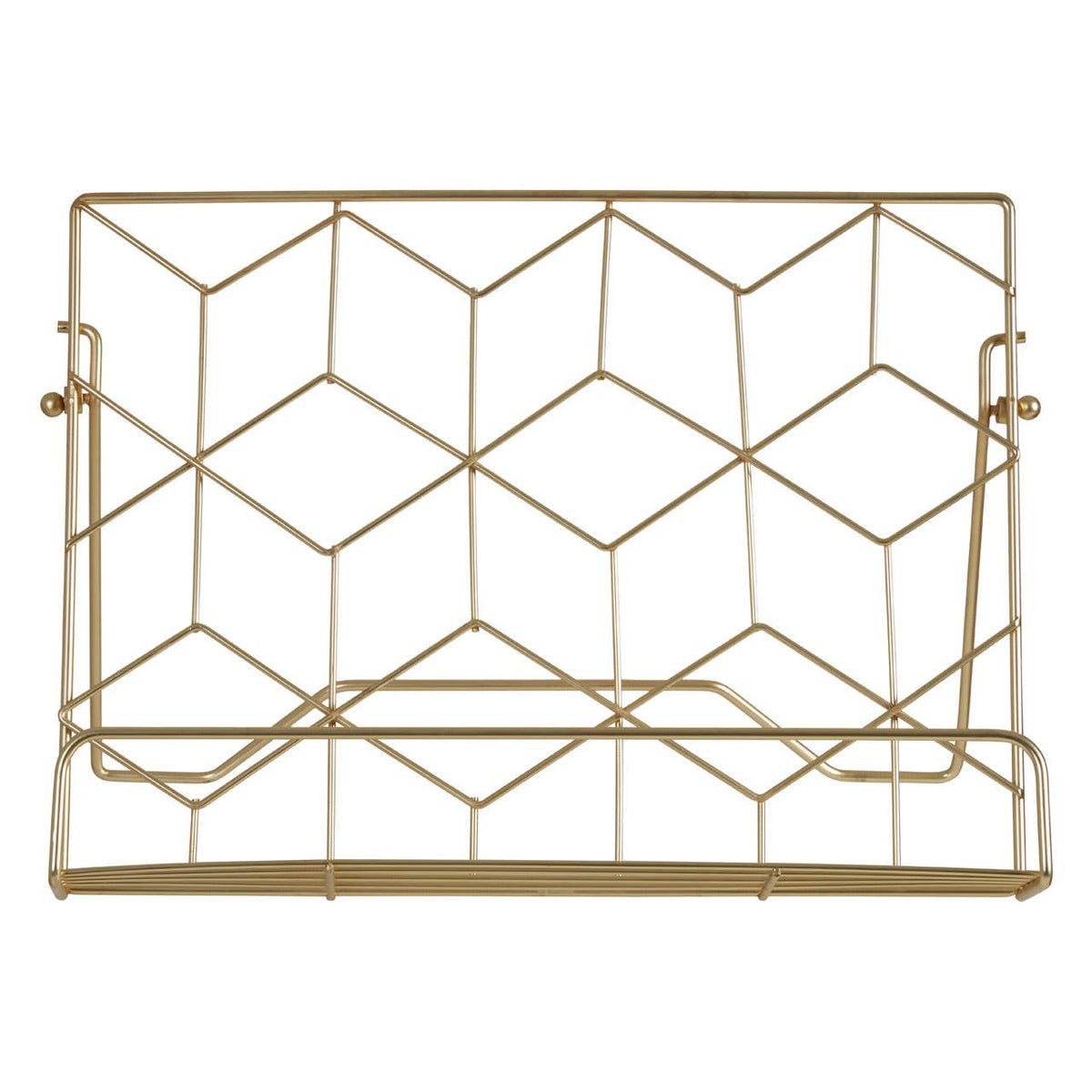 Vertex Contour Matte Gold Finish Cookbook Stand