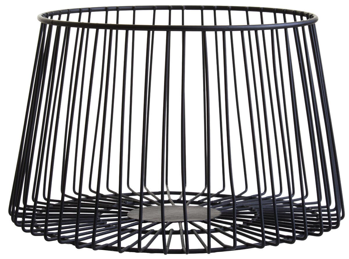 Vertex Deco Matt Black Small Fruit Basket