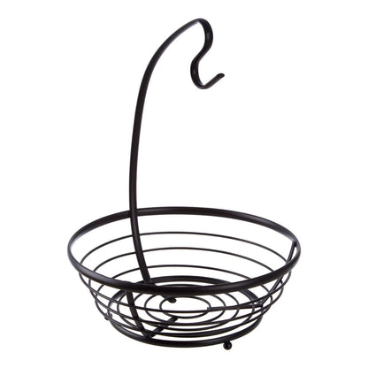 Emery Matt Black Fruit Basket with Banana Hanger