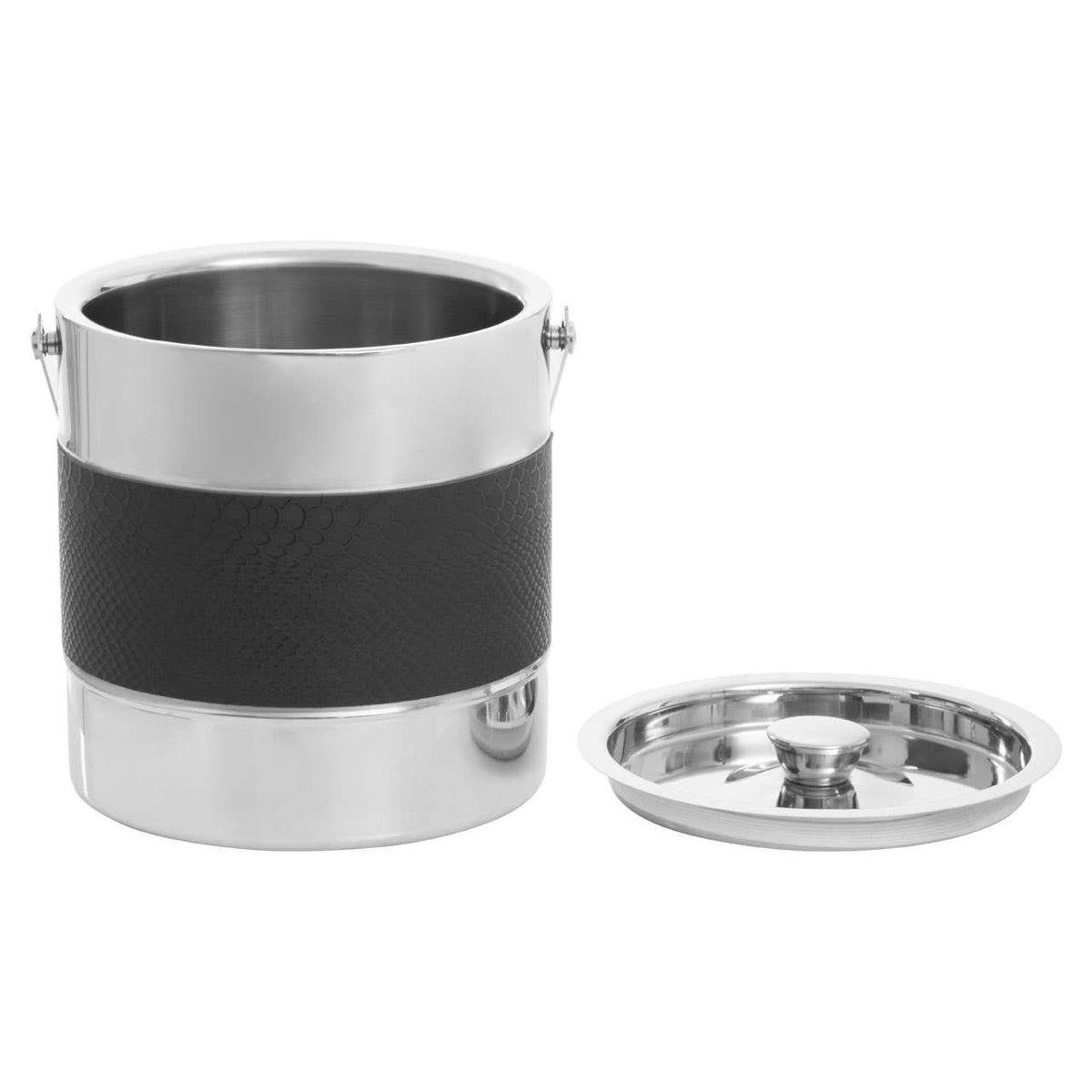 Mixology Silver Finish Ice Bucket With Tongs