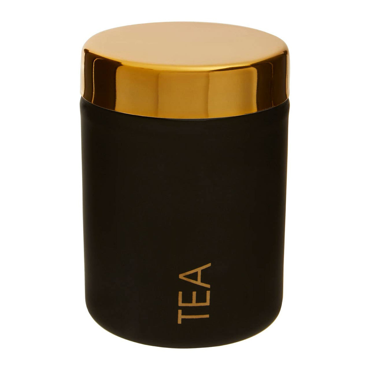 Liberty Black Enamel Finish Tea Canister