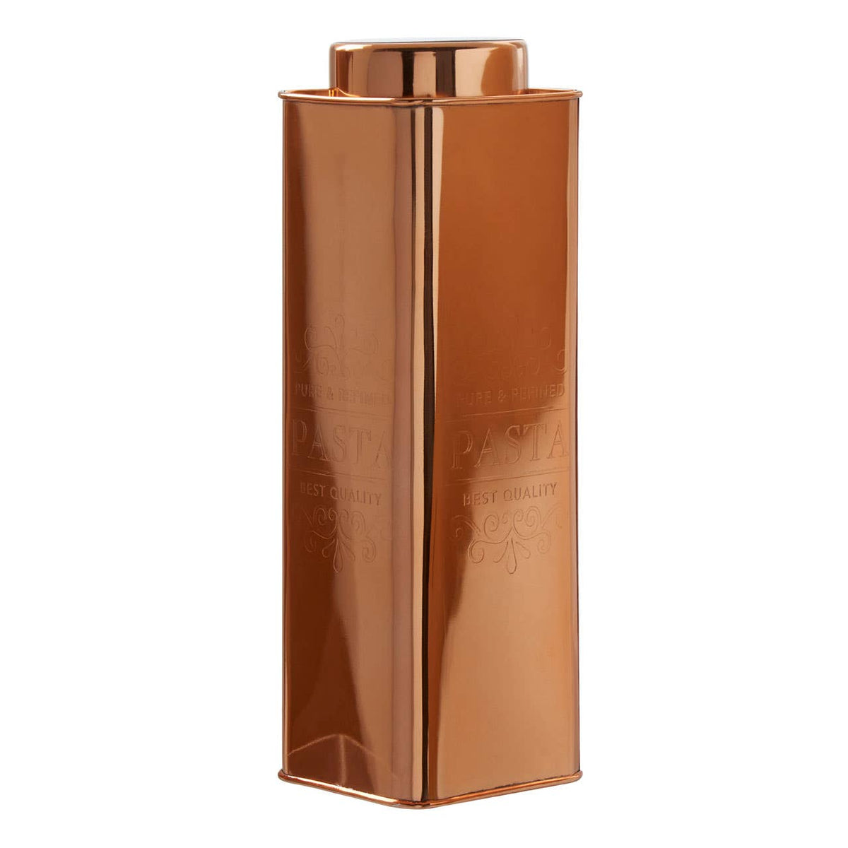 Chai Square Copper Finish Pasta Canister