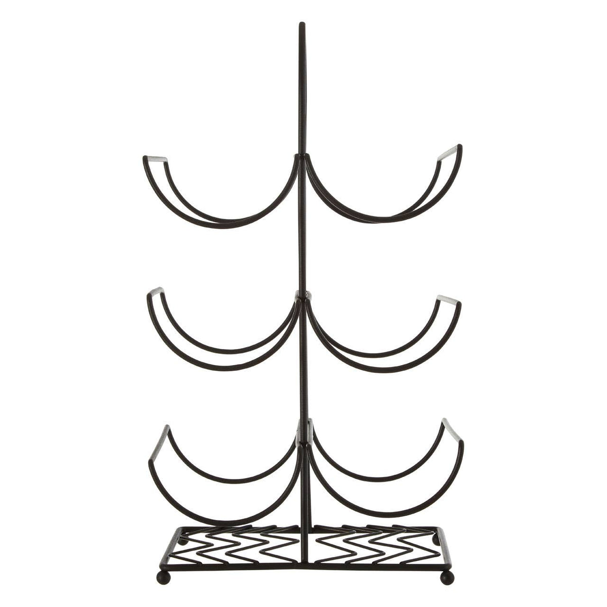 Vertex Black Powder Coat 6 Bottle Wine Rack