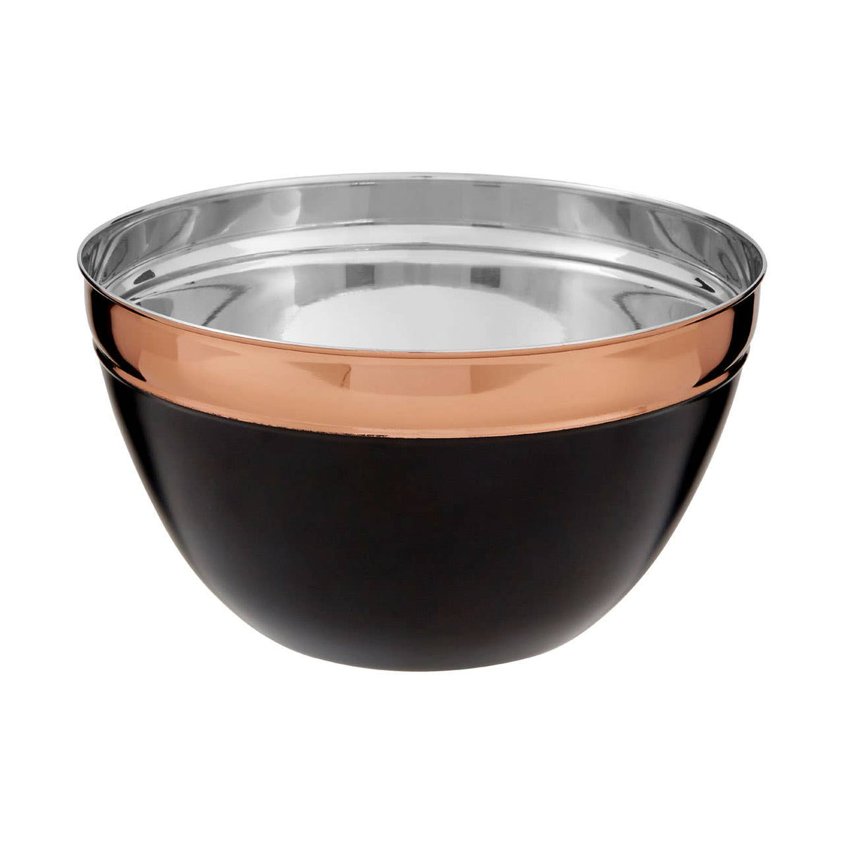 Prescott Large Black and Copper Mixing Bowl