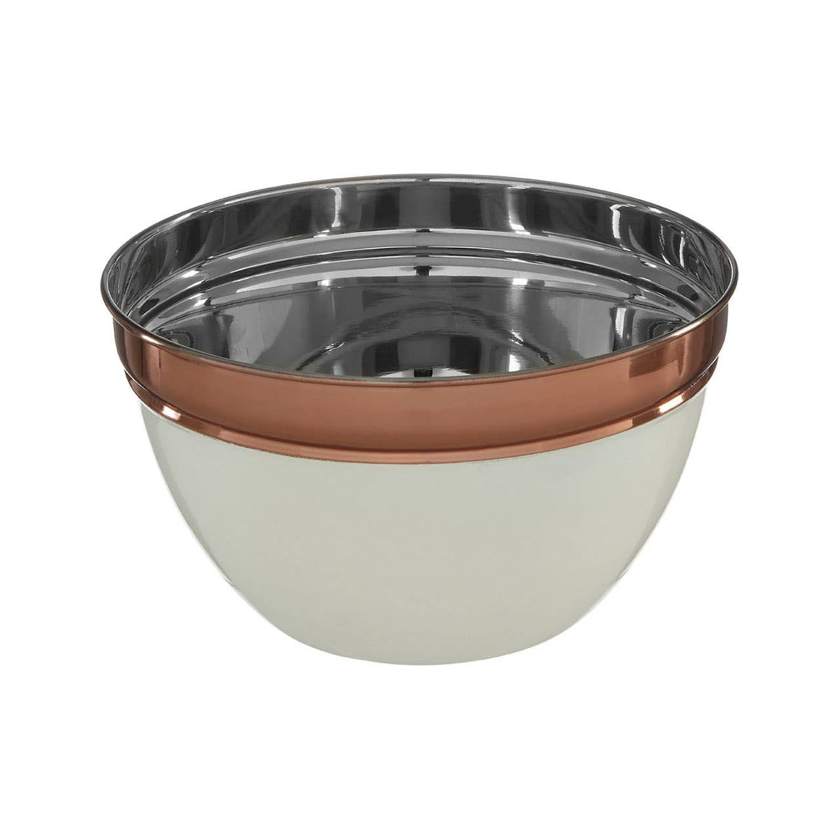 Prescott Small Cream and Copper Mixing Bowl