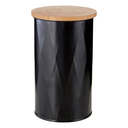 Rhombus Black Medium Storage Canister