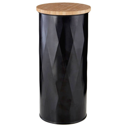 Rhombus Black Large Storage Canister