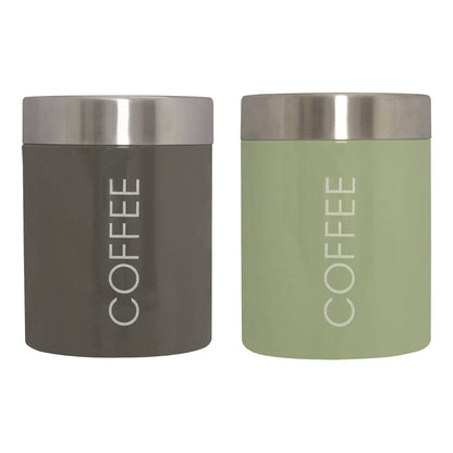 Liberty Sage Green Enamel Coffee Canister
